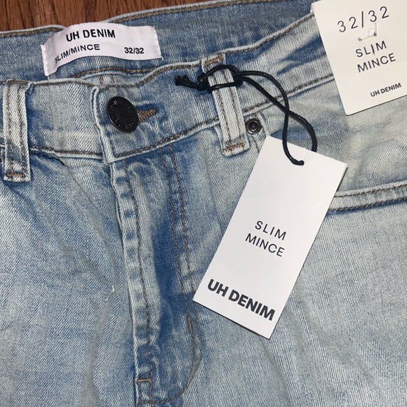 UH Denim Men's Slim Distressed Jeans Light Wash 32x32 NWT - Picture 5 of 5